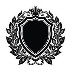 black and white shield
