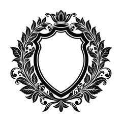 vintage frame with laurel wreath