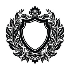 vintage frame with laurel wreath