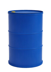 Blue Industrial Barrel Isolated on a Transparent Background