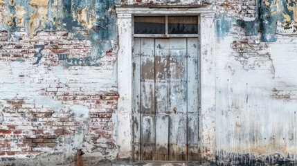 old white brick wall