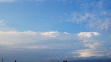 Fototapeta na wymiar beautiful blue sky and white clouds, perfect for background