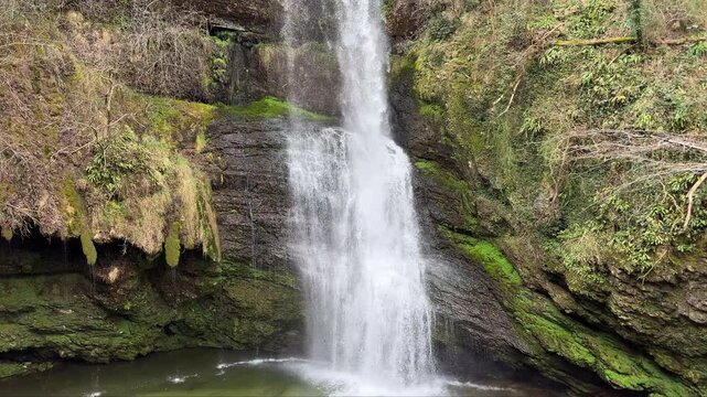 The Fermona Waterfall in Ferrera di Varese, Lombardy, Italy