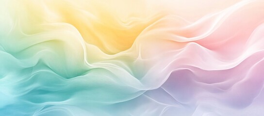 Obraz premium Abstract gradient background with pastel green, yellow, and blue, white to soft lavender, featuring a highly detailed, ideal for modern and elegant designs.