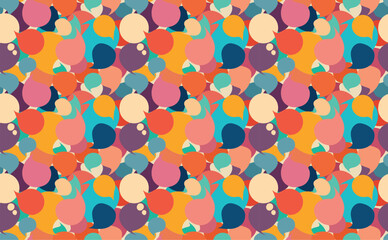 Vector Seamless pattern Colored Speech Bubbles