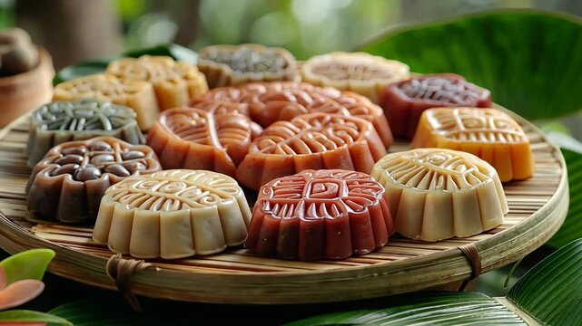 ang ku kueh with turtle shell pattern video singapore cuisine