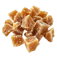 Sweet Golden Candied Ginger Cubes Delightful Treat