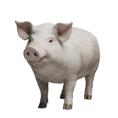 A sweet pig looking happy and content a charming farm animal portrait