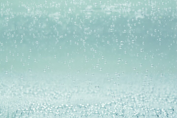 Refreshing soda water as background, closeup view