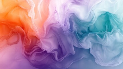 Fototapeta premium Abstract gradient background with white to soft lavender, teal and coral, featuring a smooth blend, ideal for modern and elegant designs.
