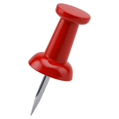  Red PushPin Isolated on Transparent Background