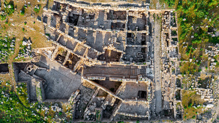 Aerial View of Historic Harran University and Ancient Harran Settlement Archaeological Excavations...