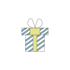 Minimalist Gift Box Icon for Online Store Highlight and Social Media Use