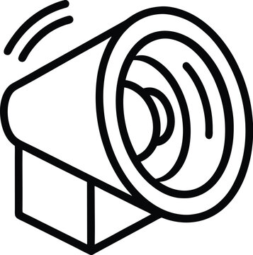 recommend clip art: Audio speaker volume on line art icon for apps and websites, vector illustration 