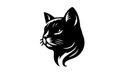 Obraz premium Cat head Silhouette Images