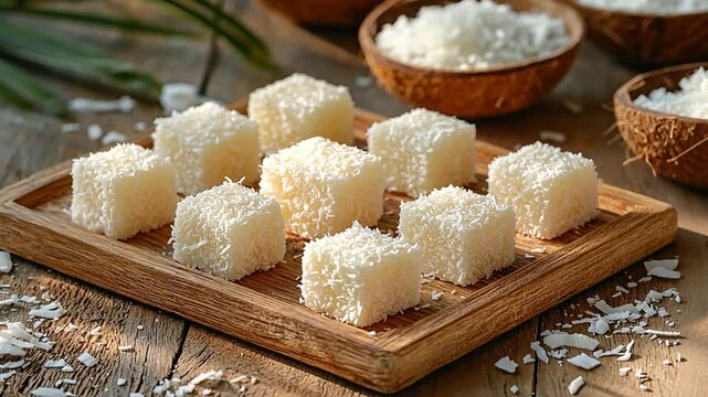 gula melaka coconut candy video singaporean sweets