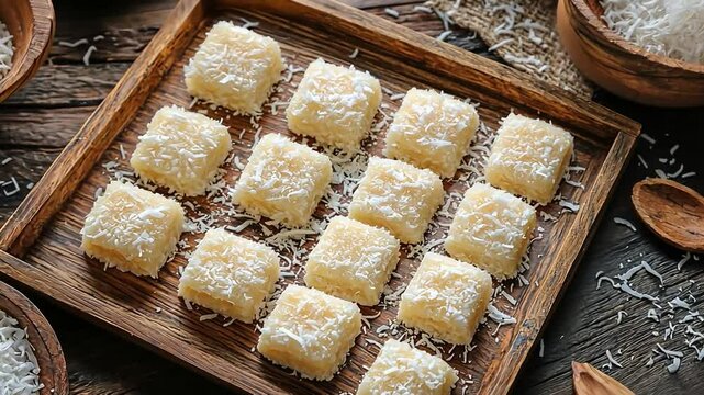 gula melaka coconut candy video singaporean cuisine