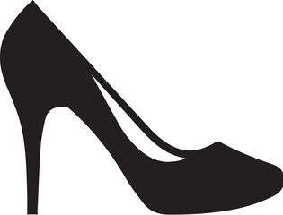 black high heel shoes, High Heel Silhouette Images