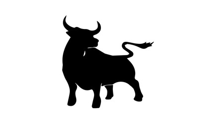 bull silhouette vector, Bull Silhouette Images