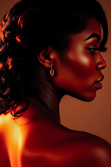 Elegant Profile of a Woman