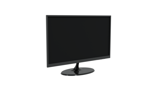 lcd monitor isolated on transparent background
