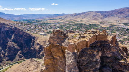Aerial View of Kesdogan Castle in Divrigi, Sivas, Turkey