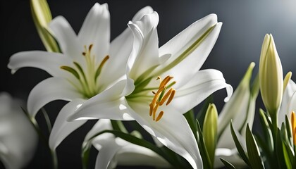 Fototapeta premium Elegant White Lilies