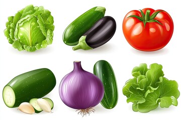 Fresh Vegetables A Colorful Collection of Farm Produce