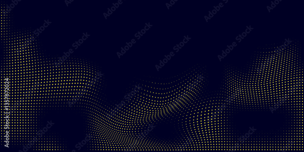 Poster halftone dotted abstract background design. dark blue halftone dots digital texture. halftone. vecto