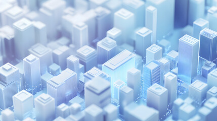 Obraz premium Self-learning AI analyzing city-wide data to optimize digital governance systems in a futuristic urban environment.