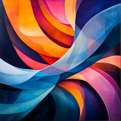 Obraz premium Harmony of Elements: The Visual Symphony of Synergy in Color and Form