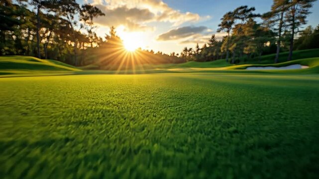 Sunset Golf Course: Golden Hour Serenity