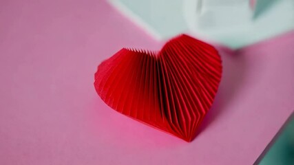 Crafting a Beautiful Red Heart With Paper Folds for Valentine's Day Decoration