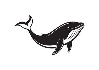 Fototapeta premium Whale silhouette Vector