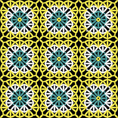 Pattern with crochet granny square wallpaper handmade decorative art design print