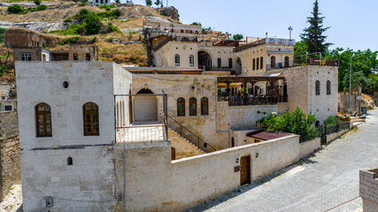 Aerial View of the Historic Halfeti Mansion, Halfeti, June, 05, 2023 Sanliurfa, Turkey