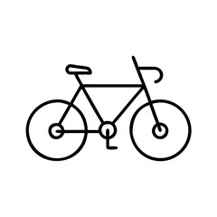 Obraz premium Black and white outline of a bicycle.