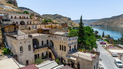 Aerial View of the Historic Halfeti Mansion, Halfeti, June, 05, 2023 Sanliurfa, Turkey
