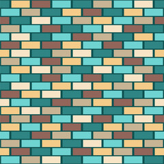 Seamless pattern artistic brick wall vector illustration print for textile, wallpaper, paper, pack etc geometrical background	