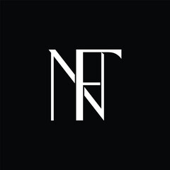 Initial letter NF logo design 