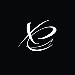 Initial letter XC logo design 
