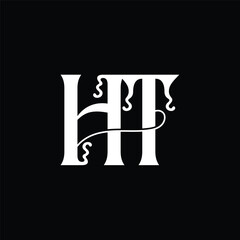 Initial letter HT logo design 
