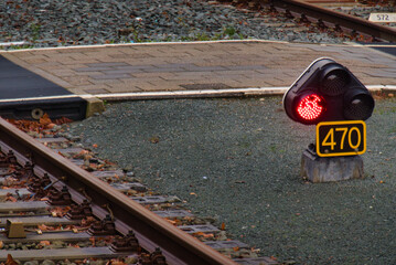 Rotes Signal für Zugverkehr