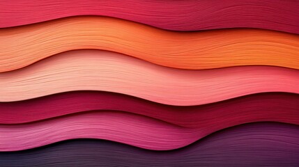 Abstract Wavy Layers Of Painted Hues