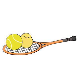 ひよことテニスボール © ハチロー