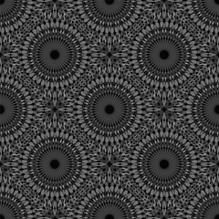 Fototapeta premium Seamless gemstone mandala ornament pattern background art