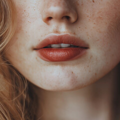 Obraz premium close up of a woman lips