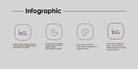 infographic abstract blue red gray black gradient background, business technology digital communication ,intelligence illustration element, future banner pattern creative graphic vector graph square 