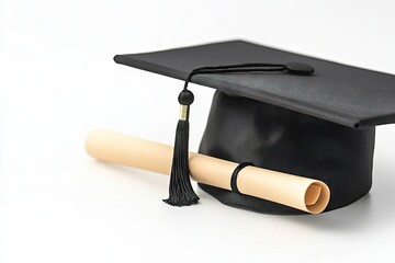 Graduation cap and diploma