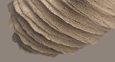 Abstract 3d detailed shape made of little sticks.